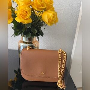 Tory Burch Tan Leather Crossbody Bag